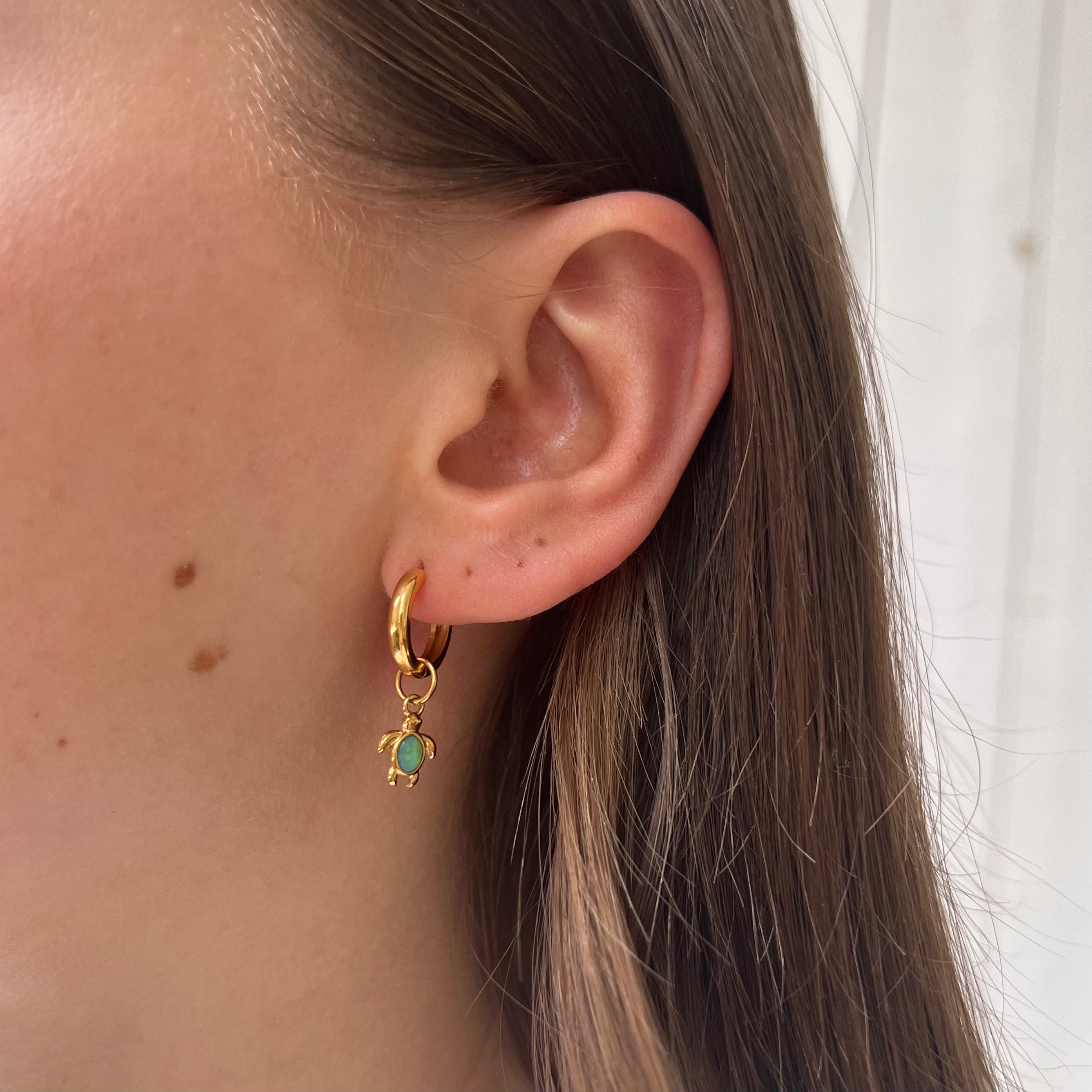 Earring Green Turtle Earring Green Turtle