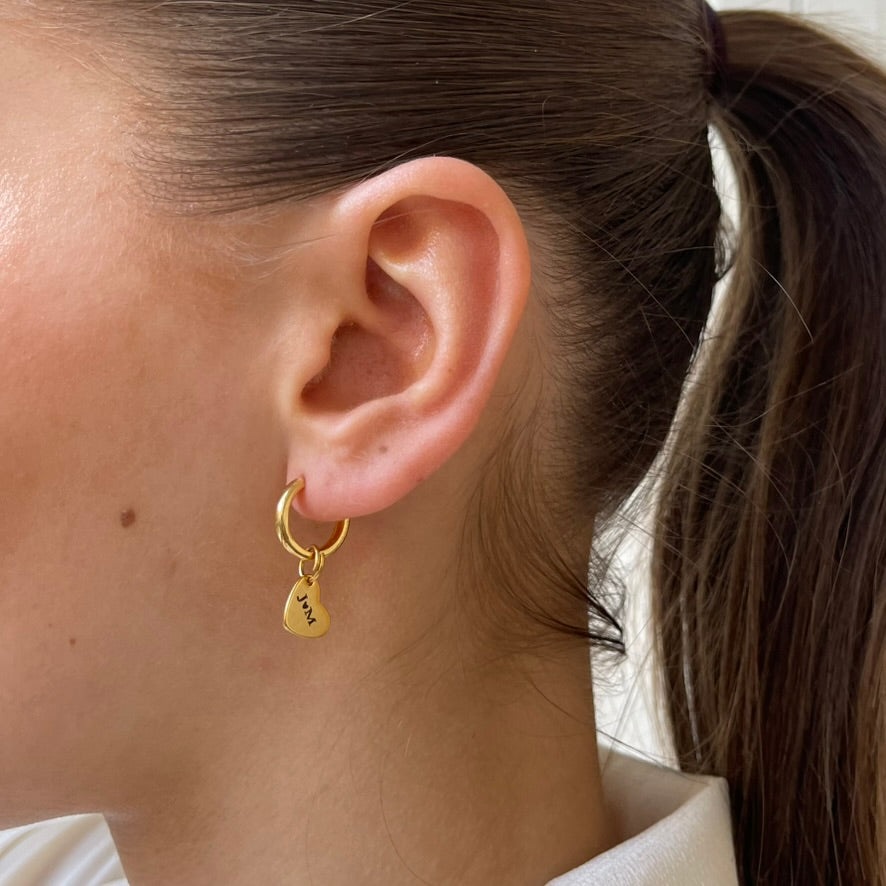 Earring Engrave Heart Earring Engrave Heart