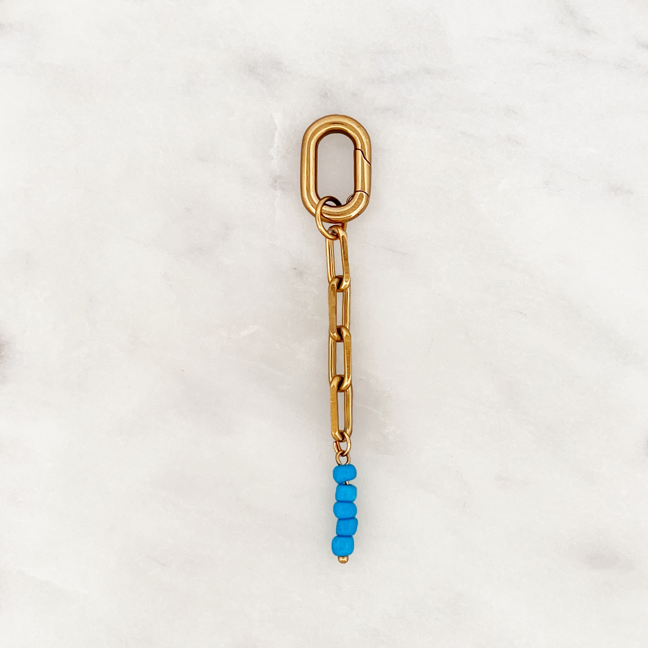 Bikini Charm Blue Beads Buxon Clasp Bikini Charm Blue Beads Buxon Clasp