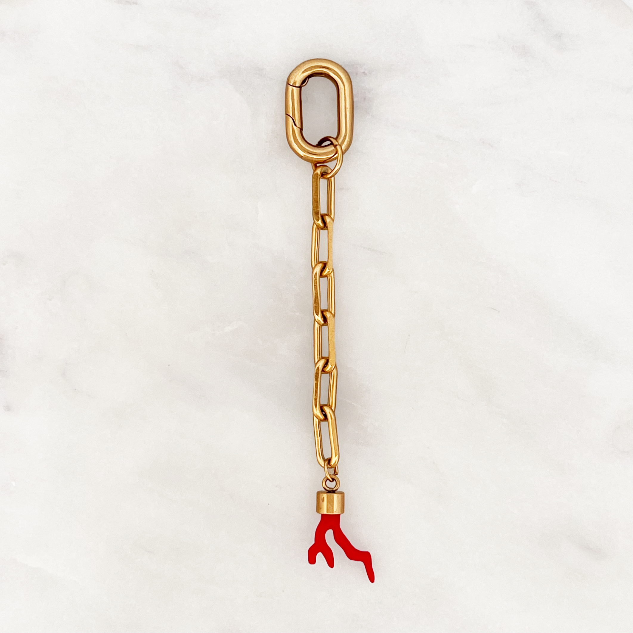 Bikini Charm Red Coral Buxon Clasp Bikini Charm Red Coral Buxon Clasp