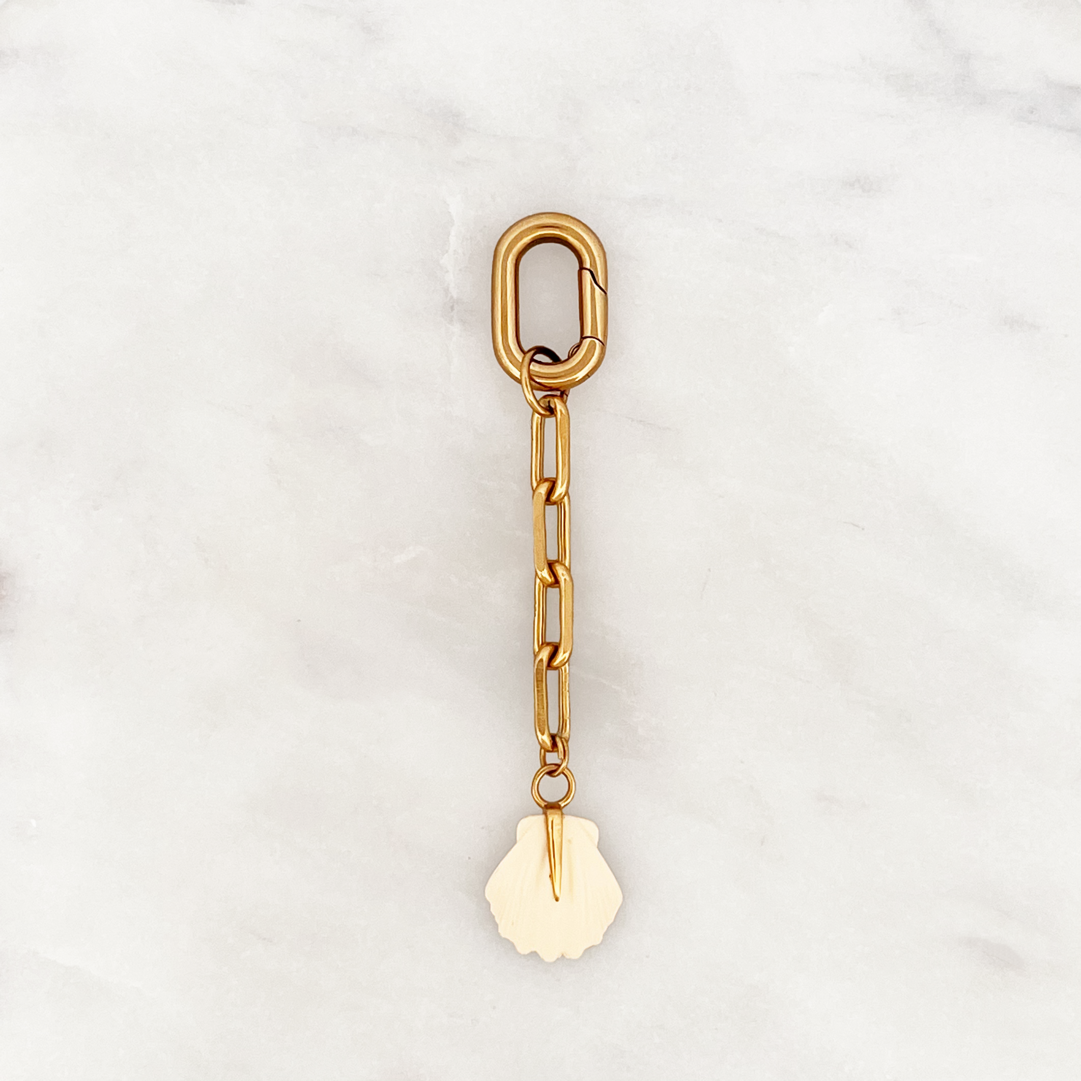 Bikini Charm Beige Shell Buxon Clasp Bikini Charm Beige Shell Buxon Clasp