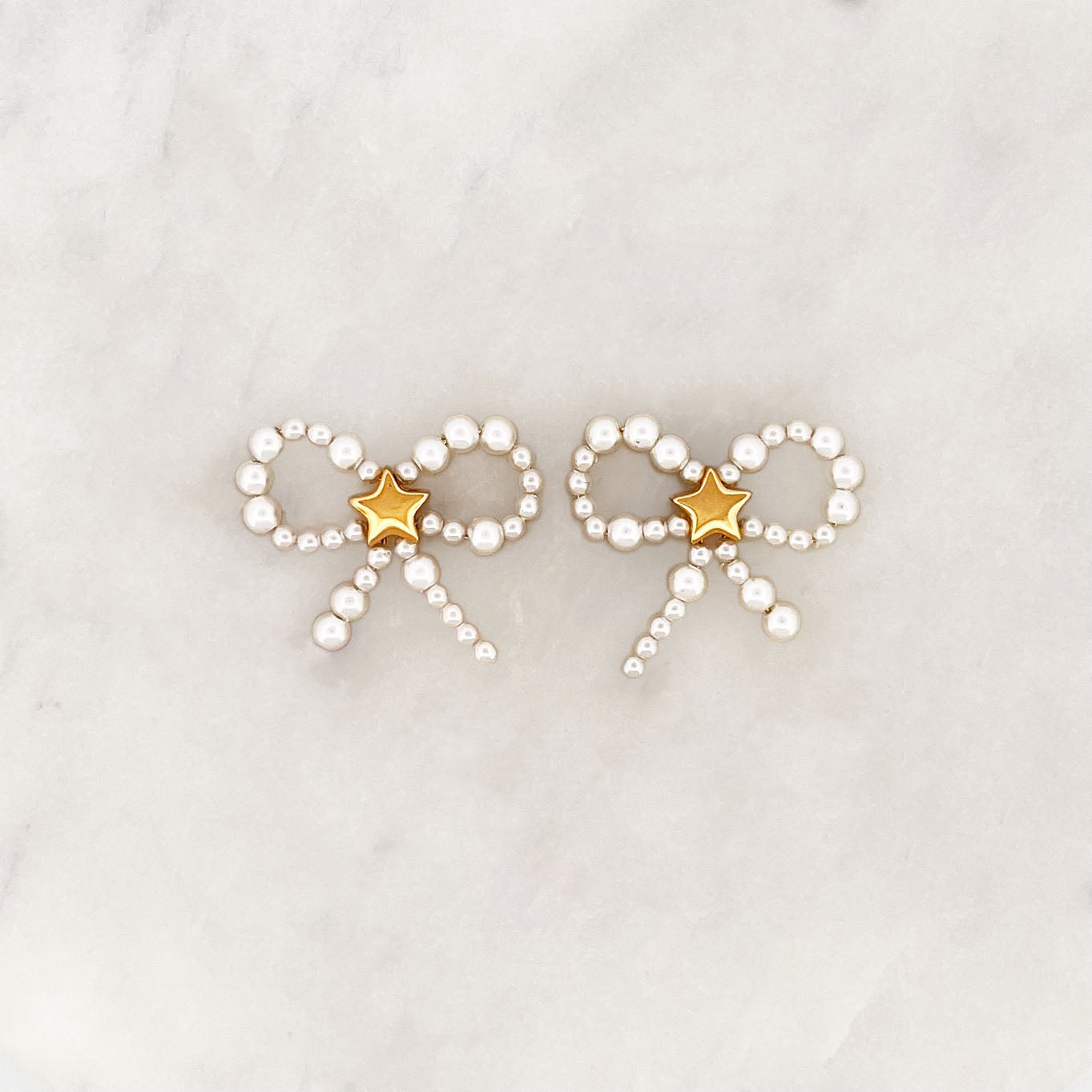 Earstud Pearl Bow Set Earstud Pearl Bow Set