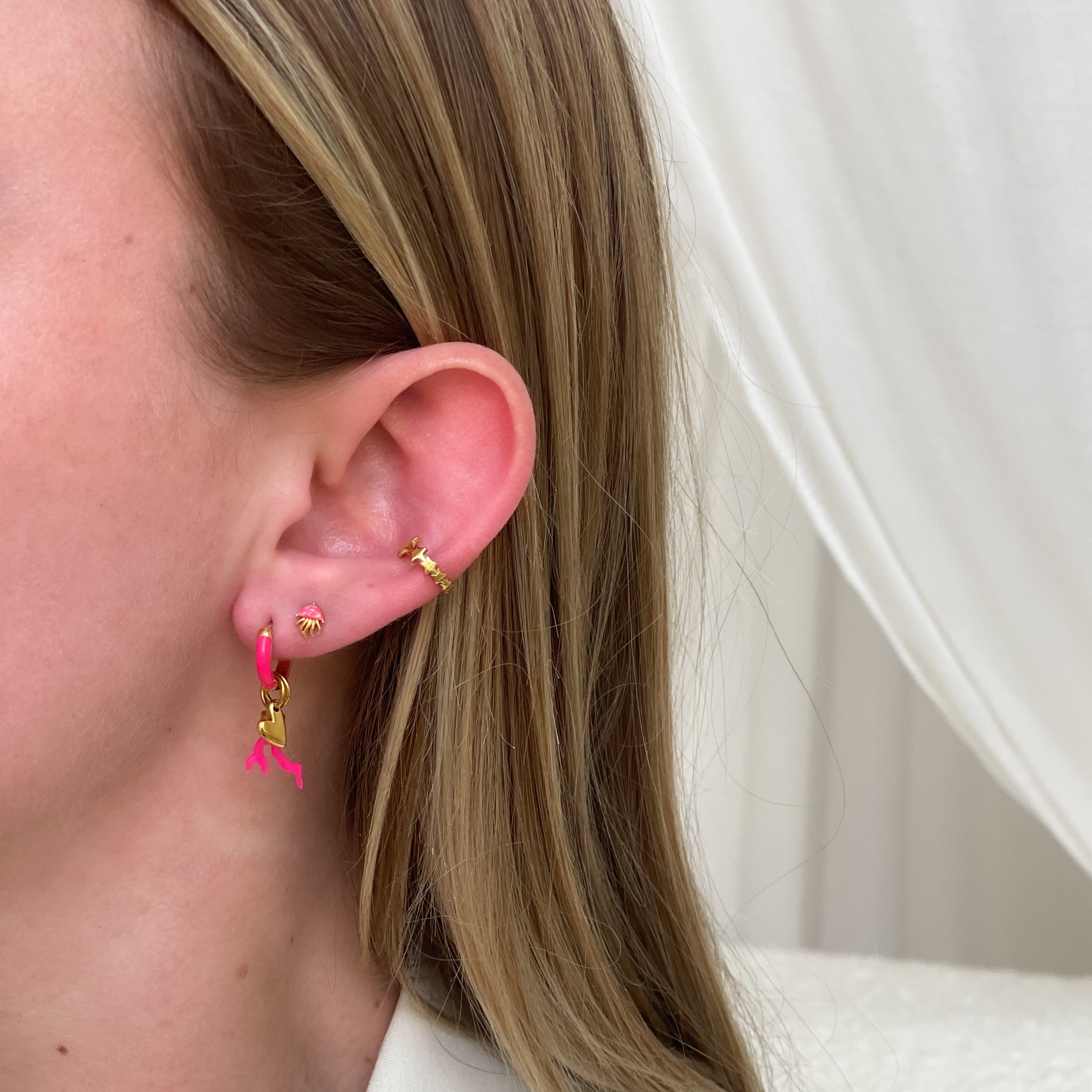 Earstud Pink Jellyfish Earstud Pink Jellyfish