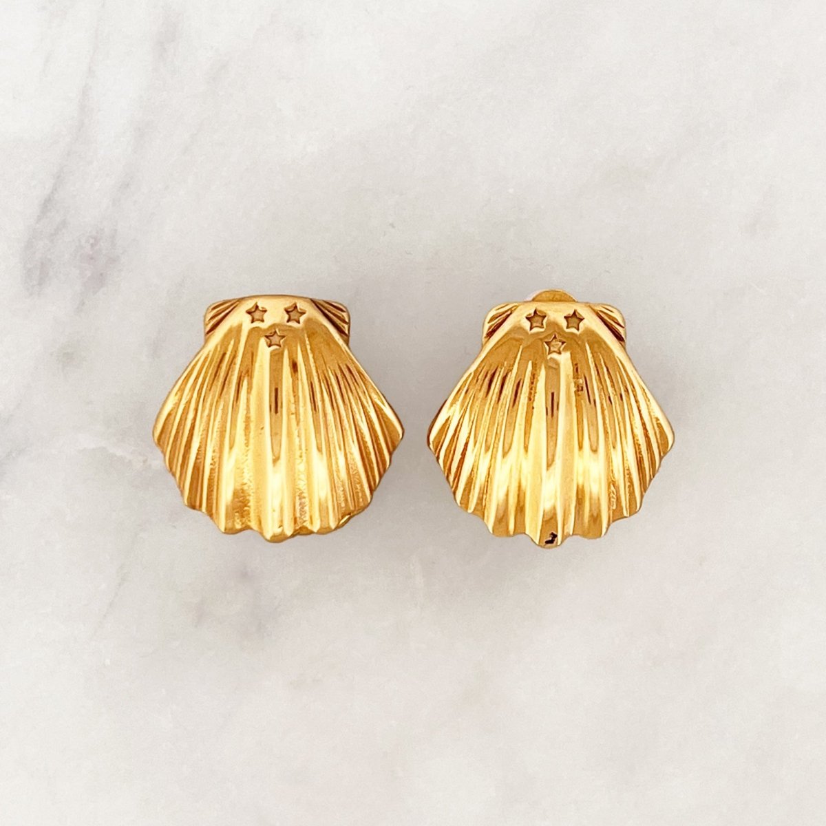 Big Scallop Studs Set - ByNouck Jewelry Big Scallop Studs Set - ByNouck Jewelry