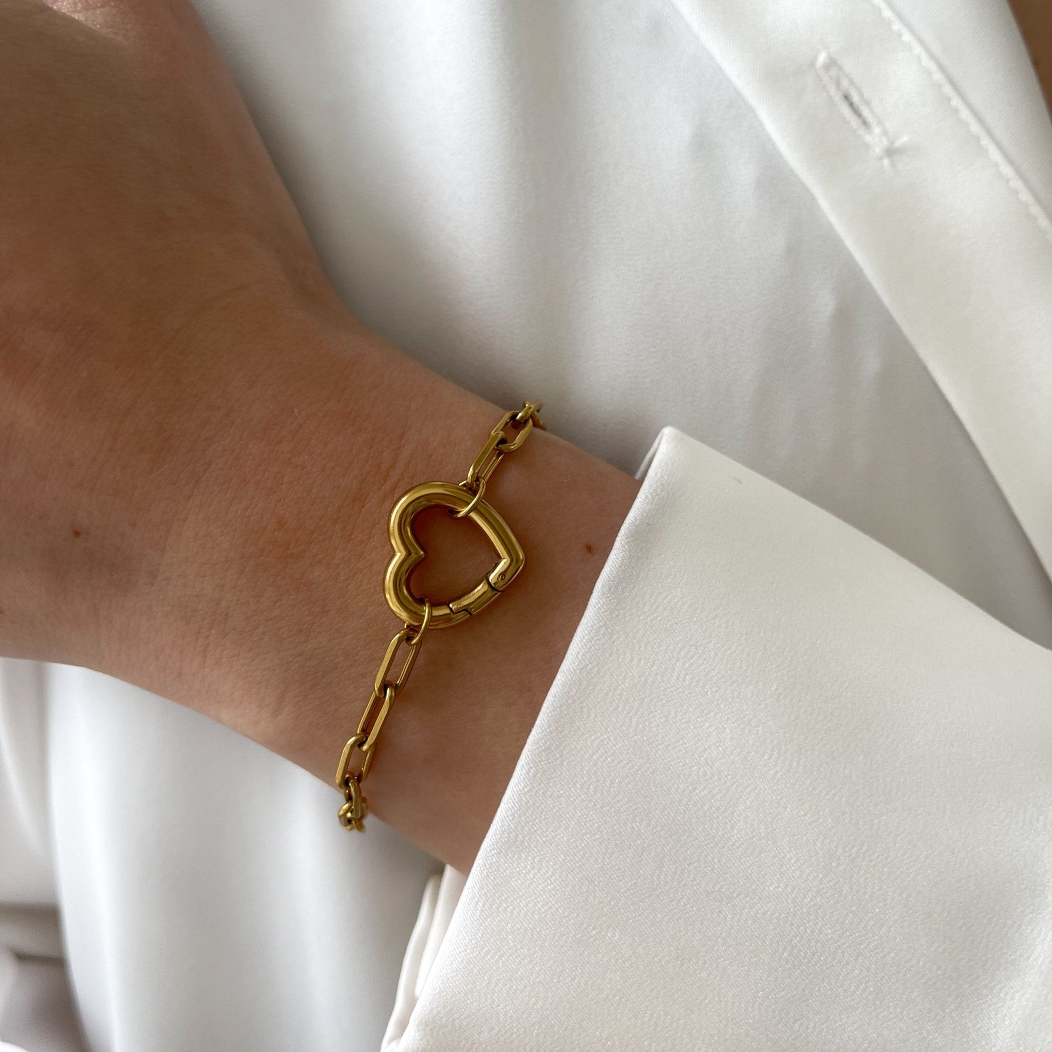 Bracelet Heart Clasp - ByNouck Jewelry Bracelet Heart Clasp - ByNouck Jewelry