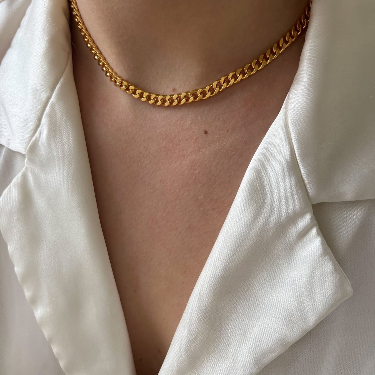 Choker Flat Curb - ByNouck Jewelry Choker Flat Curb - ByNouck Jewelry