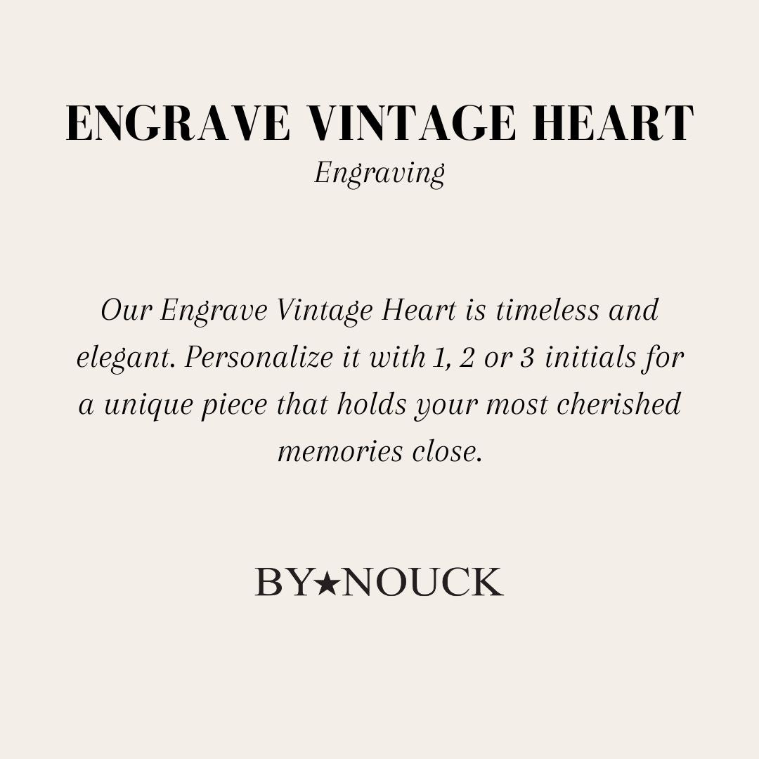 DYO Engrave Vintage Heart - ByNouck Jewelry DYO Engrave Vintage Heart - ByNouck Jewelry