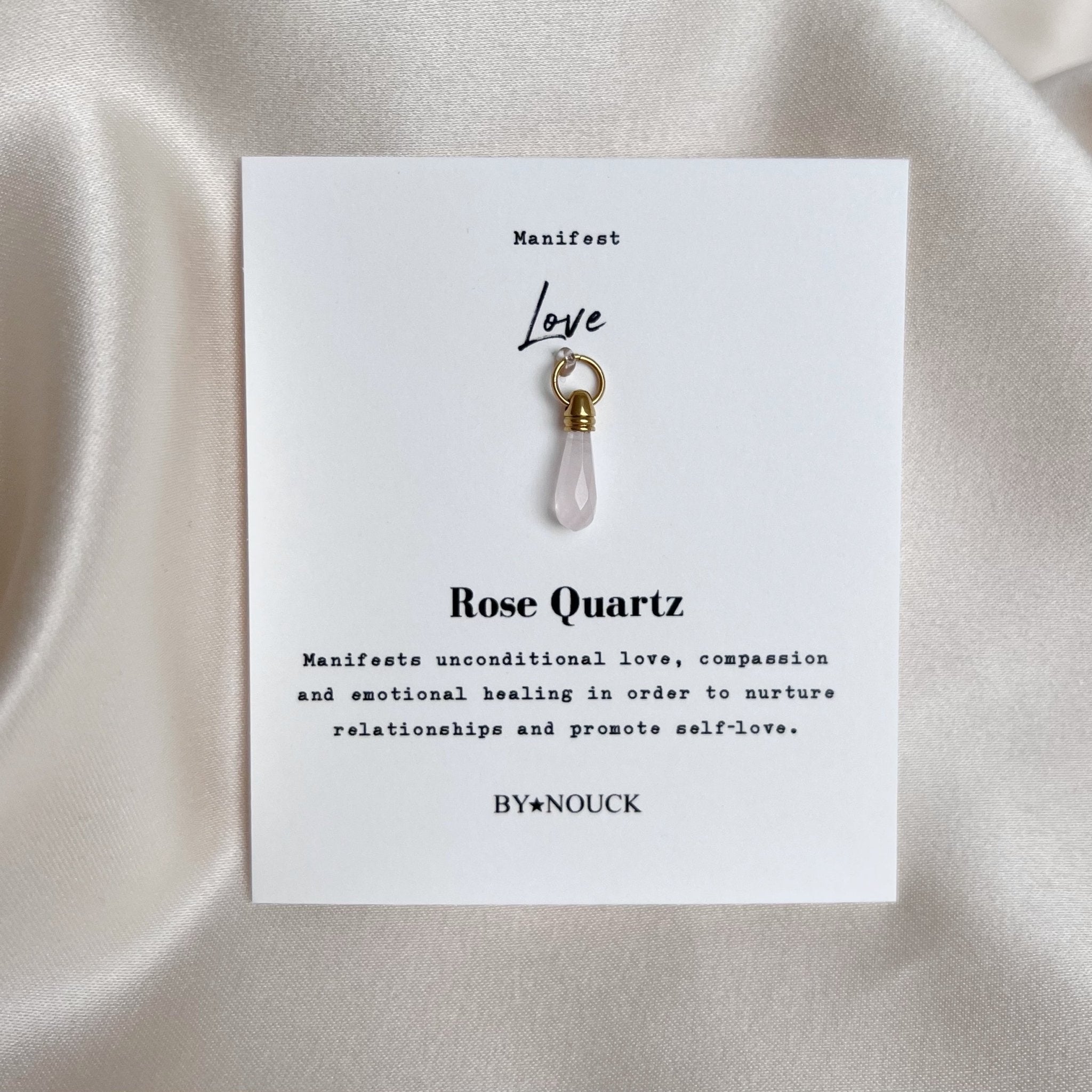 DYO Manifest Stone Rose Quartz - ByNouck Jewelry DYO Manifest Stone Rose Quartz - ByNouck Jewelry