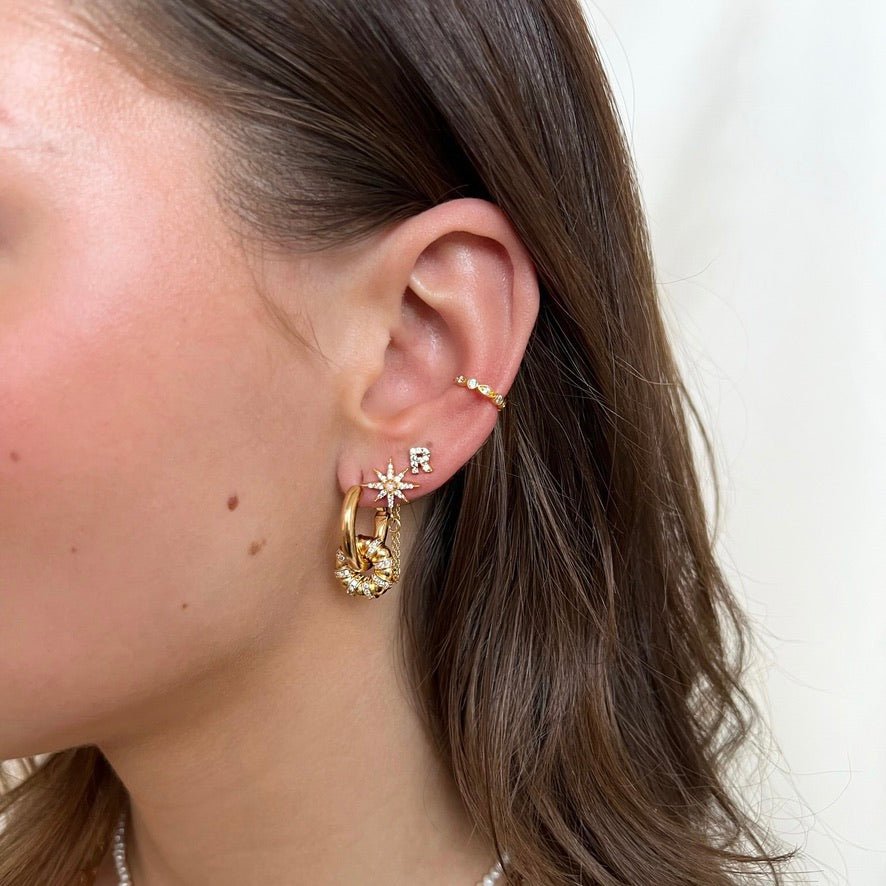 Earstud Initial - ByNouck Jewelry Earstud Initial - ByNouck Jewelry