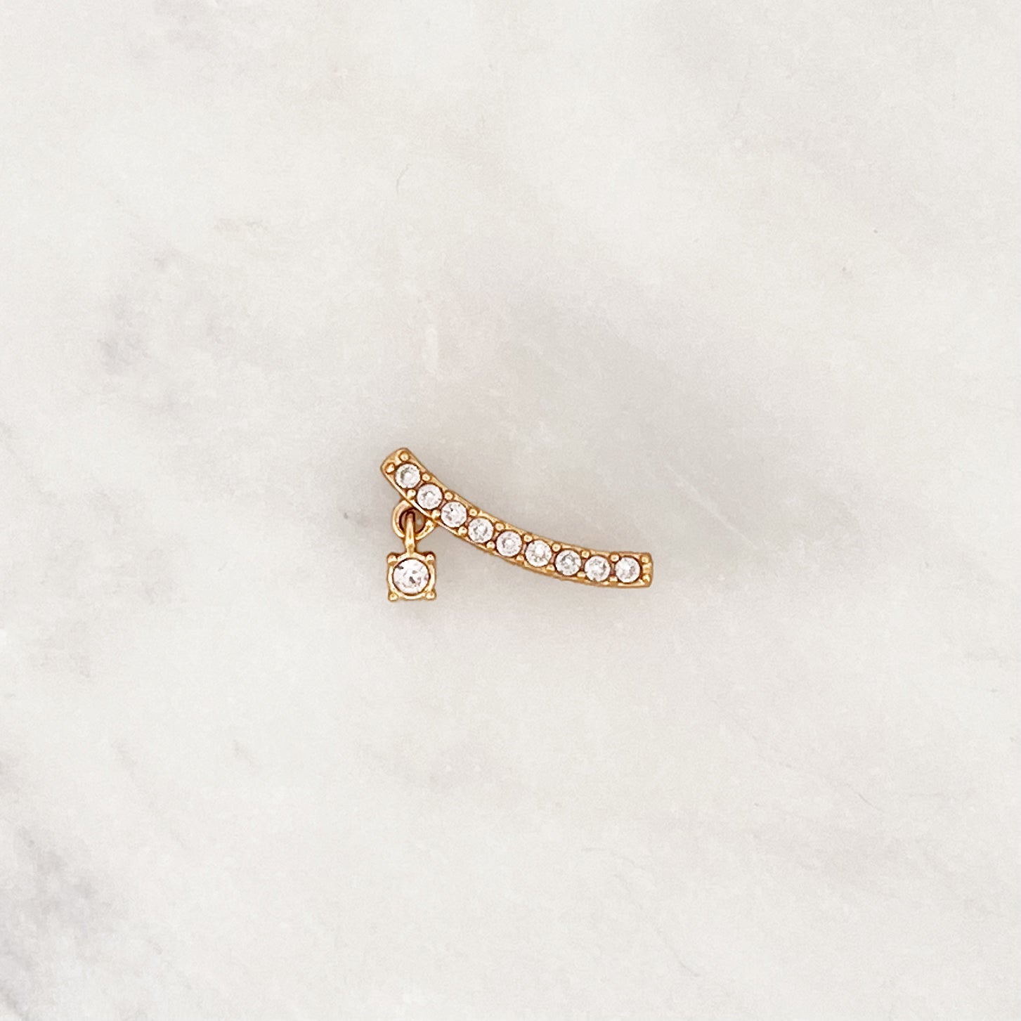 Earstud Long Strass Right - ByNouck Jewelry Earstud Long Strass Right - ByNouck Jewelry