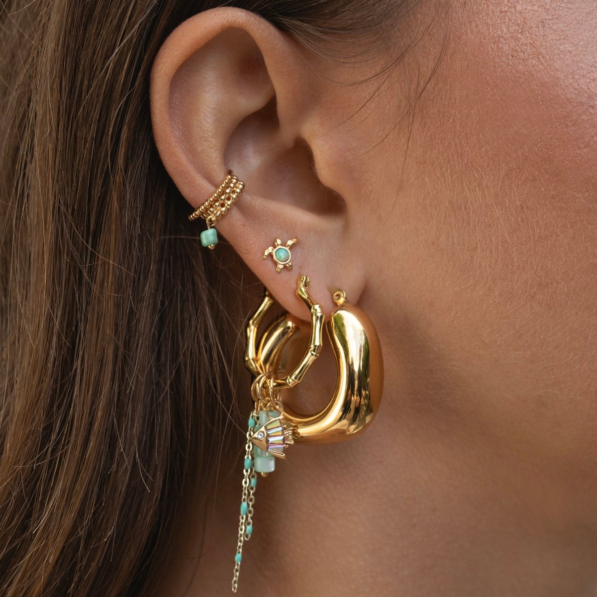 Earstud Turtle - ByNouck Jewelry Earstud Turtle - ByNouck Jewelry