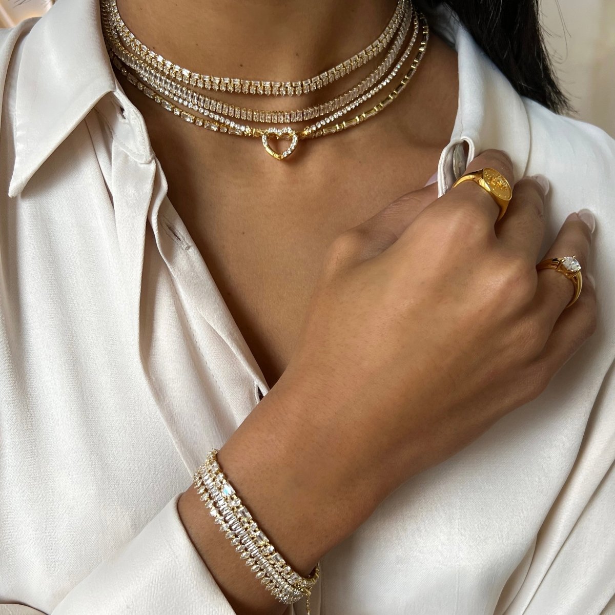 Glamorous Rhinestone Choker - ByNouck Jewelry Glamorous Rhinestone Choker - ByNouck Jewelry