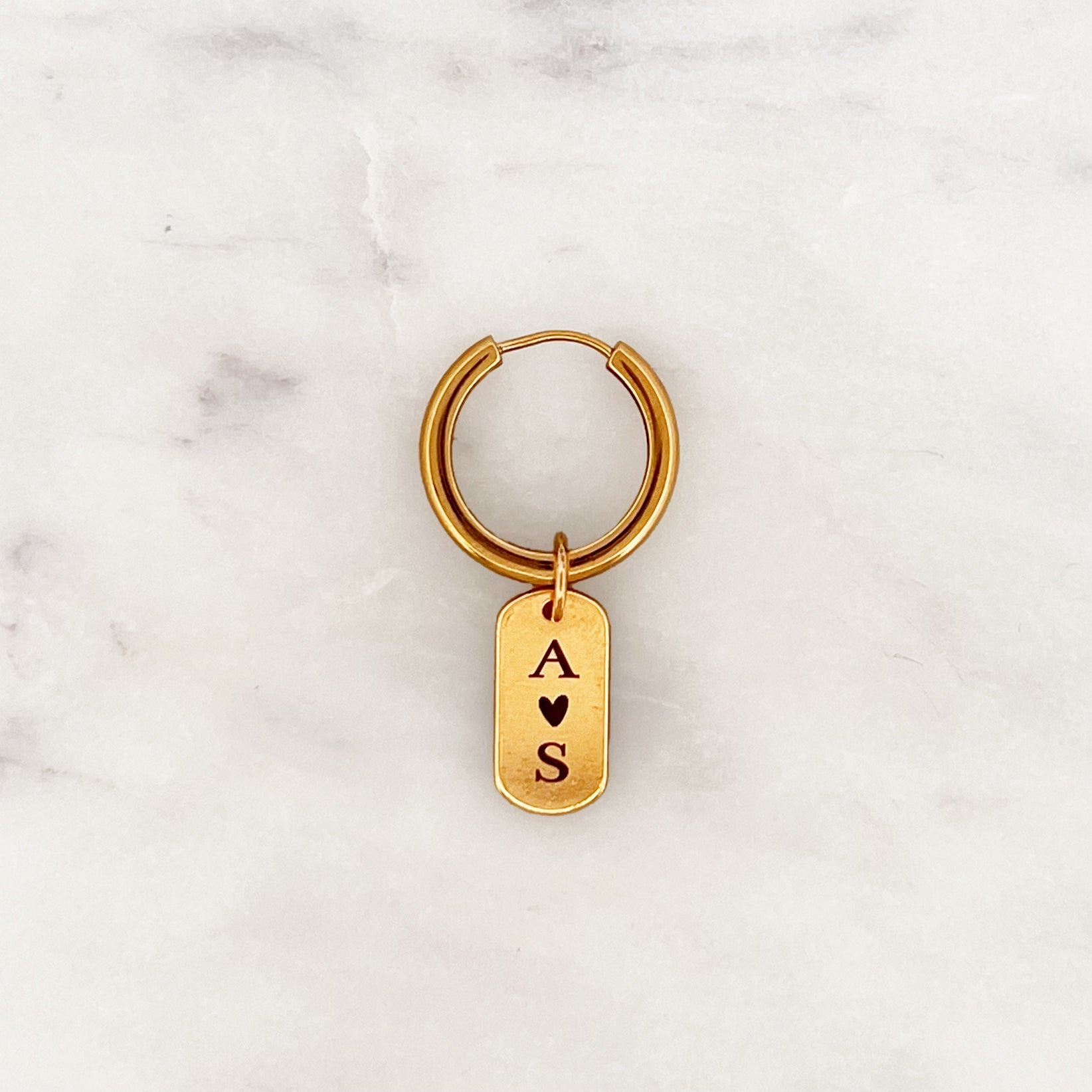 Hoop Engrave Tag Large - ByNouck Jewelry Hoop Engrave Tag Large - ByNouck Jewelry