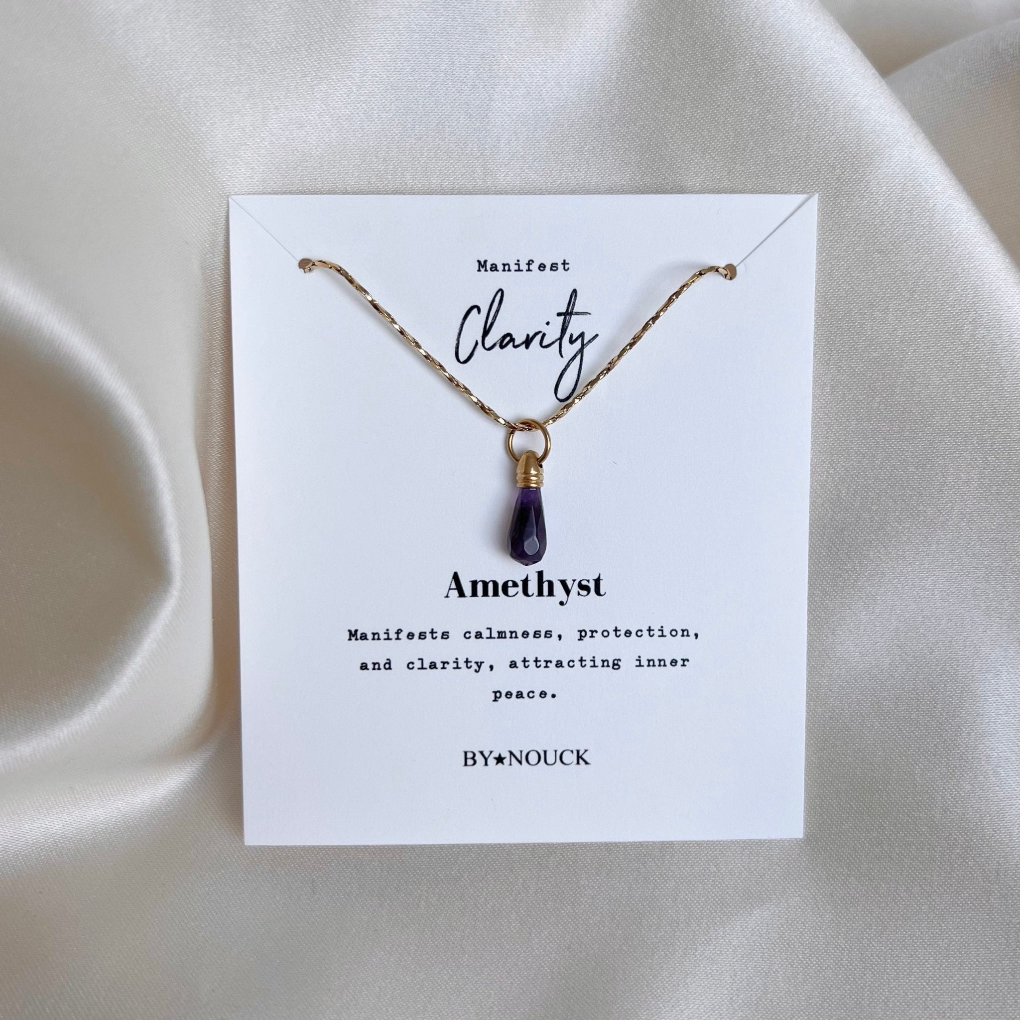 Necklace Manifest Stone Amethyst - ByNouck Jewelry Necklace Manifest Stone Amethyst - ByNouck Jewelry