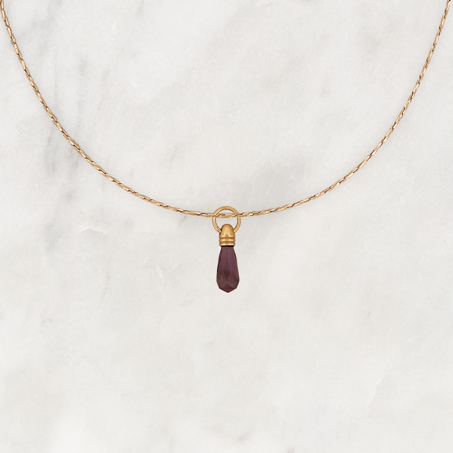 Necklace Manifest Stone Amethyst - ByNouck Jewelry Necklace Manifest Stone Amethyst - ByNouck Jewelry