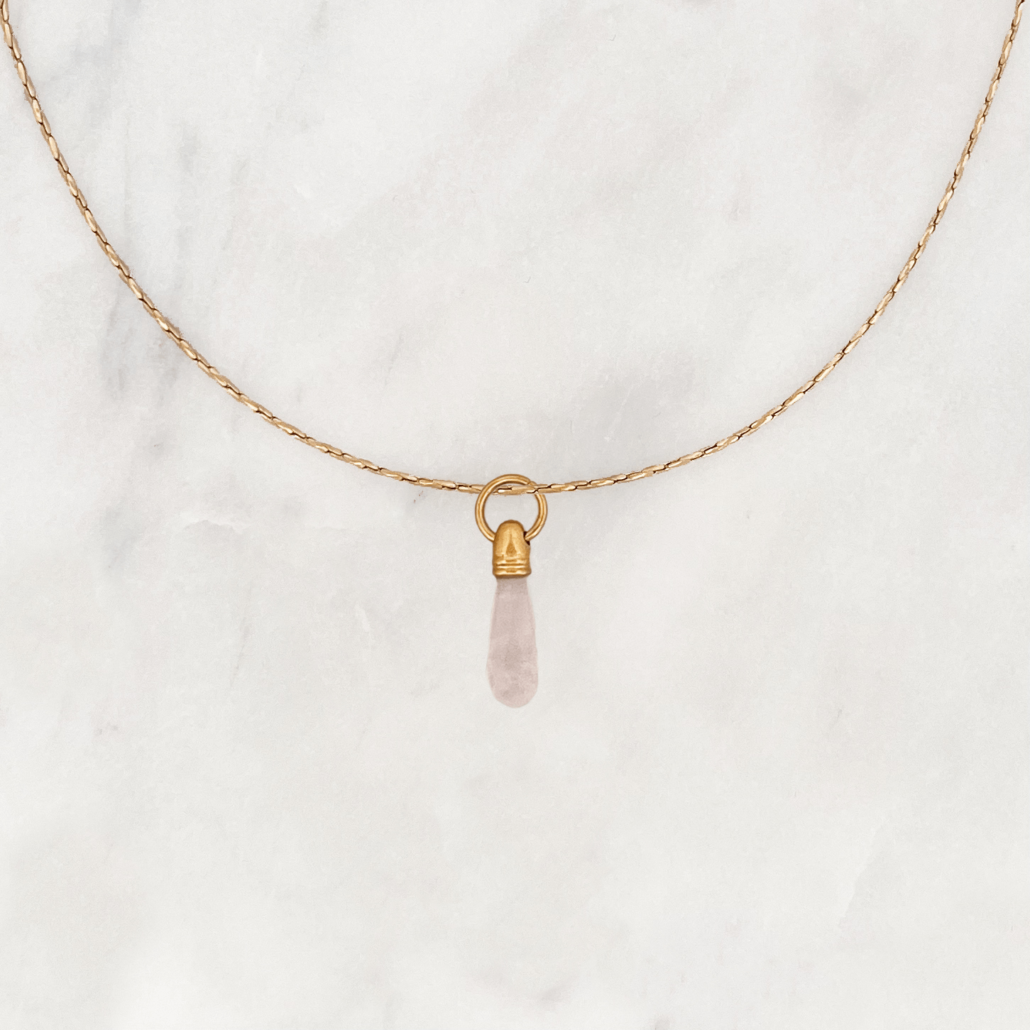 Necklace Manifest Stone Rose Quartz - ByNouck Jewelry Necklace Manifest Stone Rose Quartz - ByNouck Jewelry