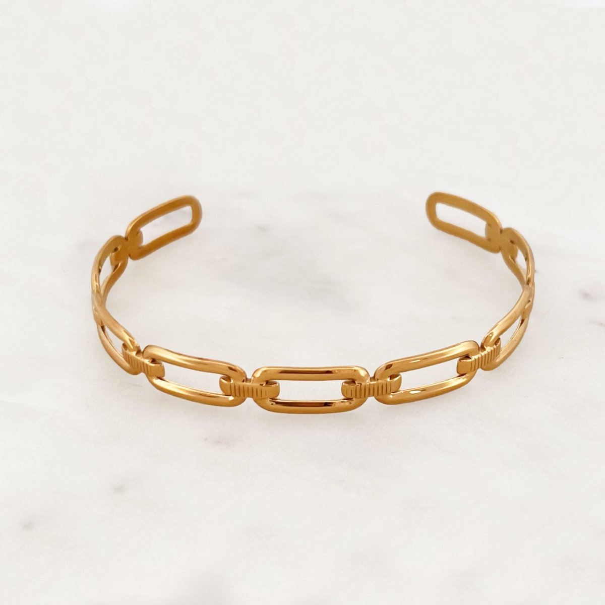 Oval Chain Bangle - ByNouck Jewelry Oval Chain Bangle - ByNouck Jewelry