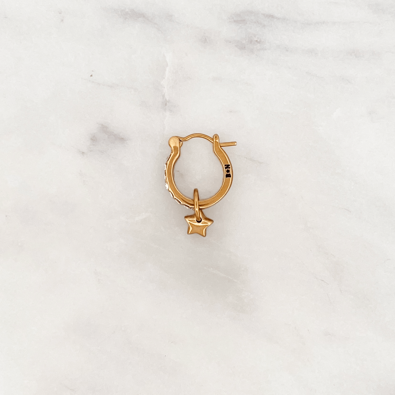 Rhinestones Hoop Little Star - ByNouck Jewelry Rhinestones Hoop Little Star - ByNouck Jewelry
