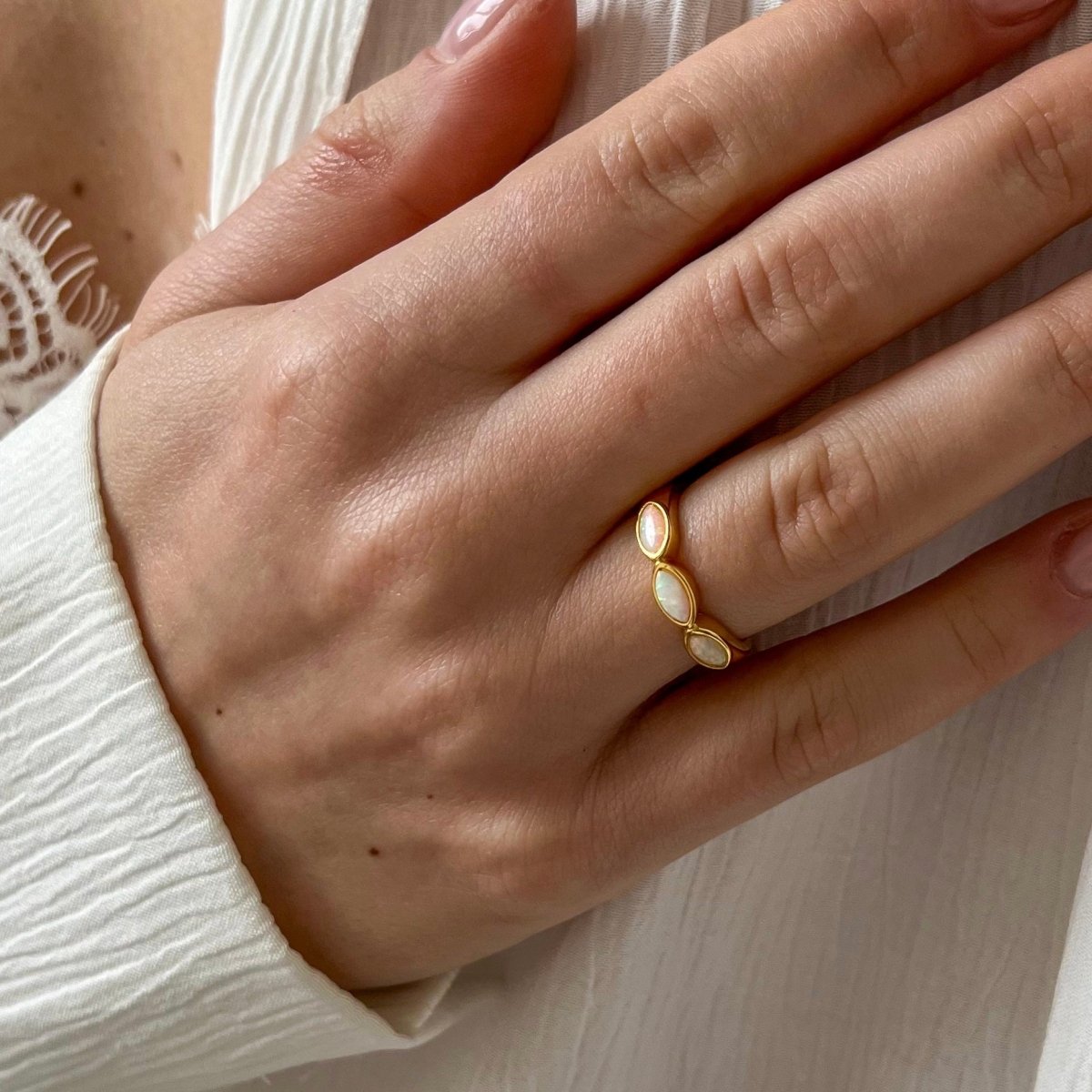 Ring Opal Stones - ByNouck Jewelry Ring Opal Stones - ByNouck Jewelry