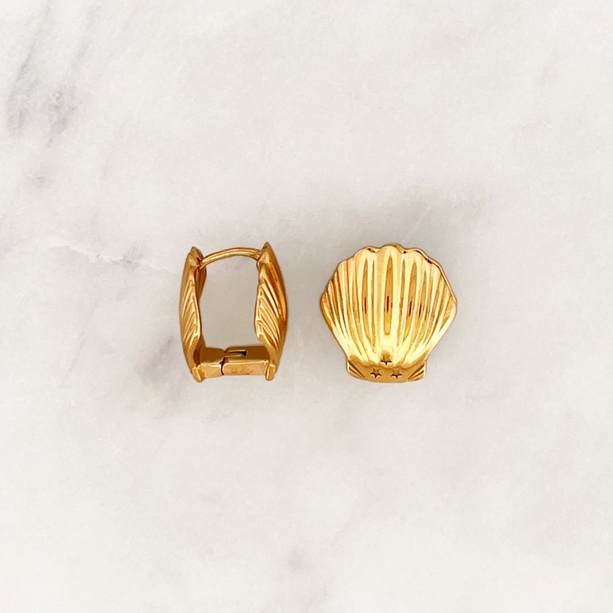 Scallop Hoop Set - ByNouck Jewelry Scallop Hoop Set - ByNouck Jewelry