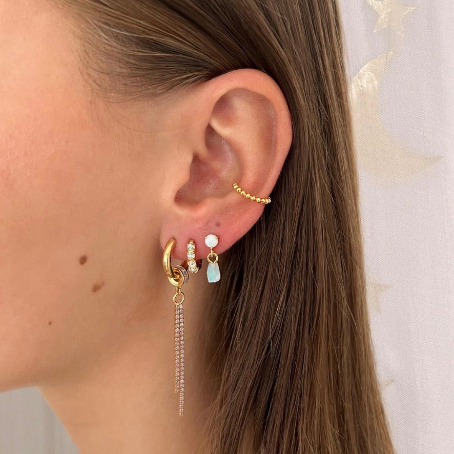 Tiny Hoop Opal Set - ByNouck Jewelry Tiny Hoop Opal Set - ByNouck Jewelry