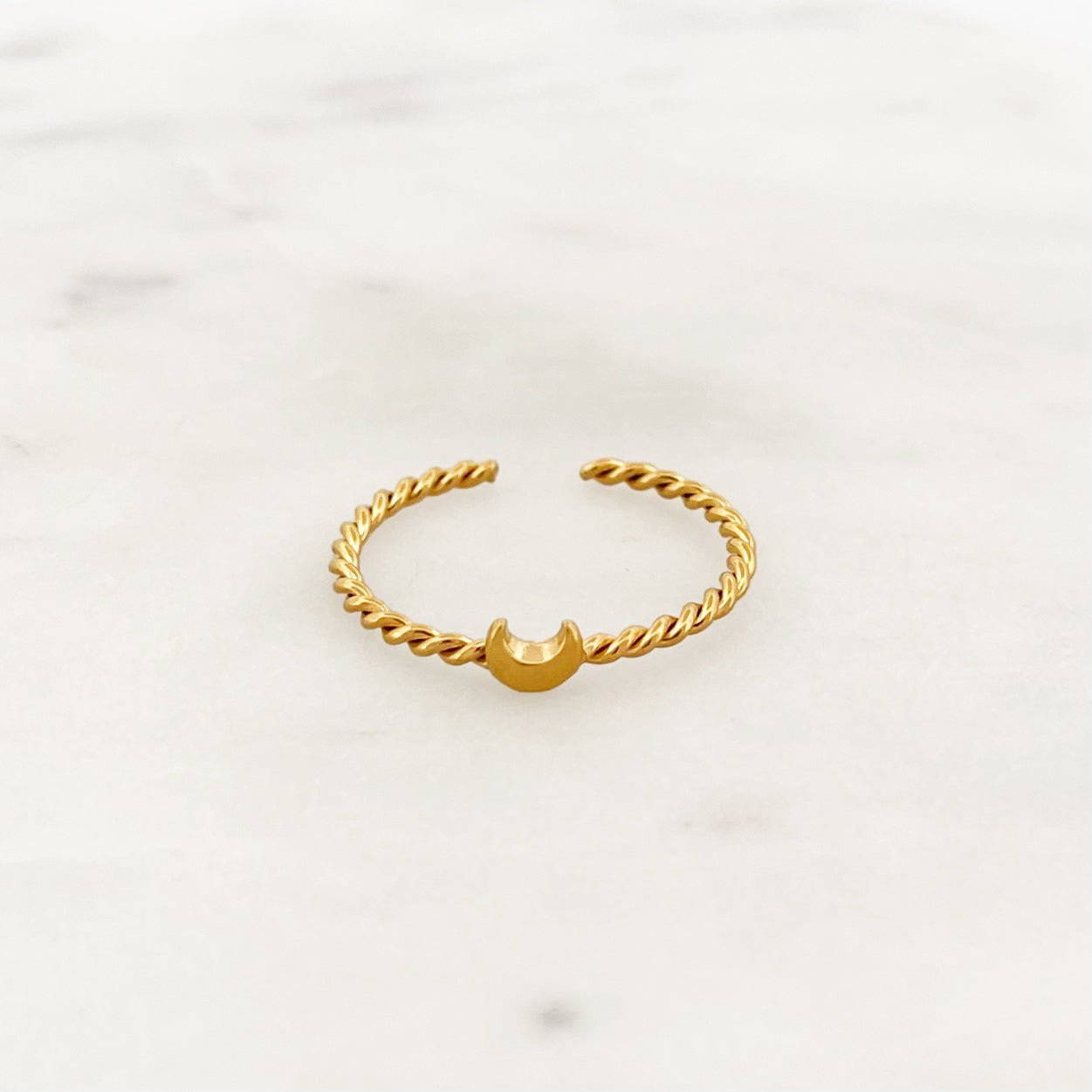 Twisted Moon Ring - ByNouck Jewelry Twisted Moon Ring - ByNouck Jewelry