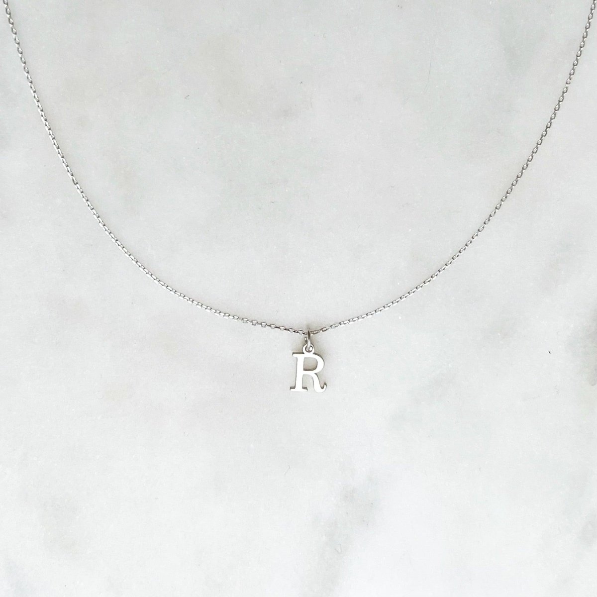 Sample Choker Initial Silverplated - ByNouck Jewelry Sample Choker Initial Silverplated - ByNouck Jewelry