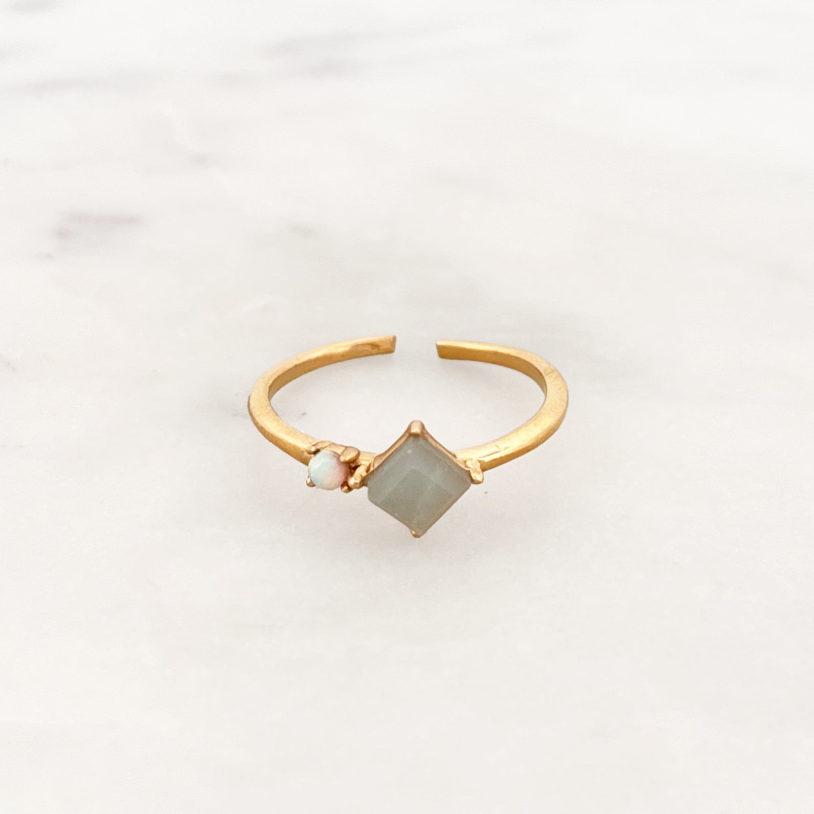 Amazonite Opal Ring