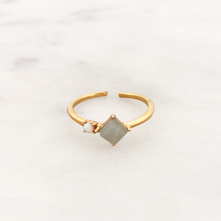 Amazonite Opal Ring