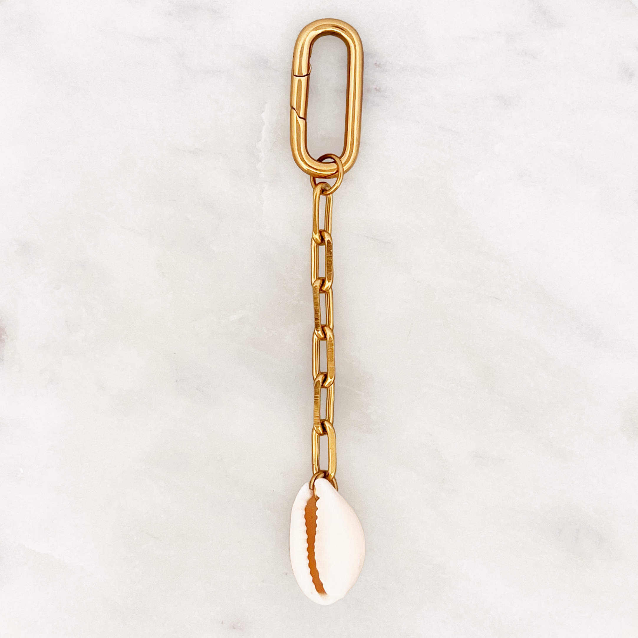 Bikini Charm White Shell Classic Clasp