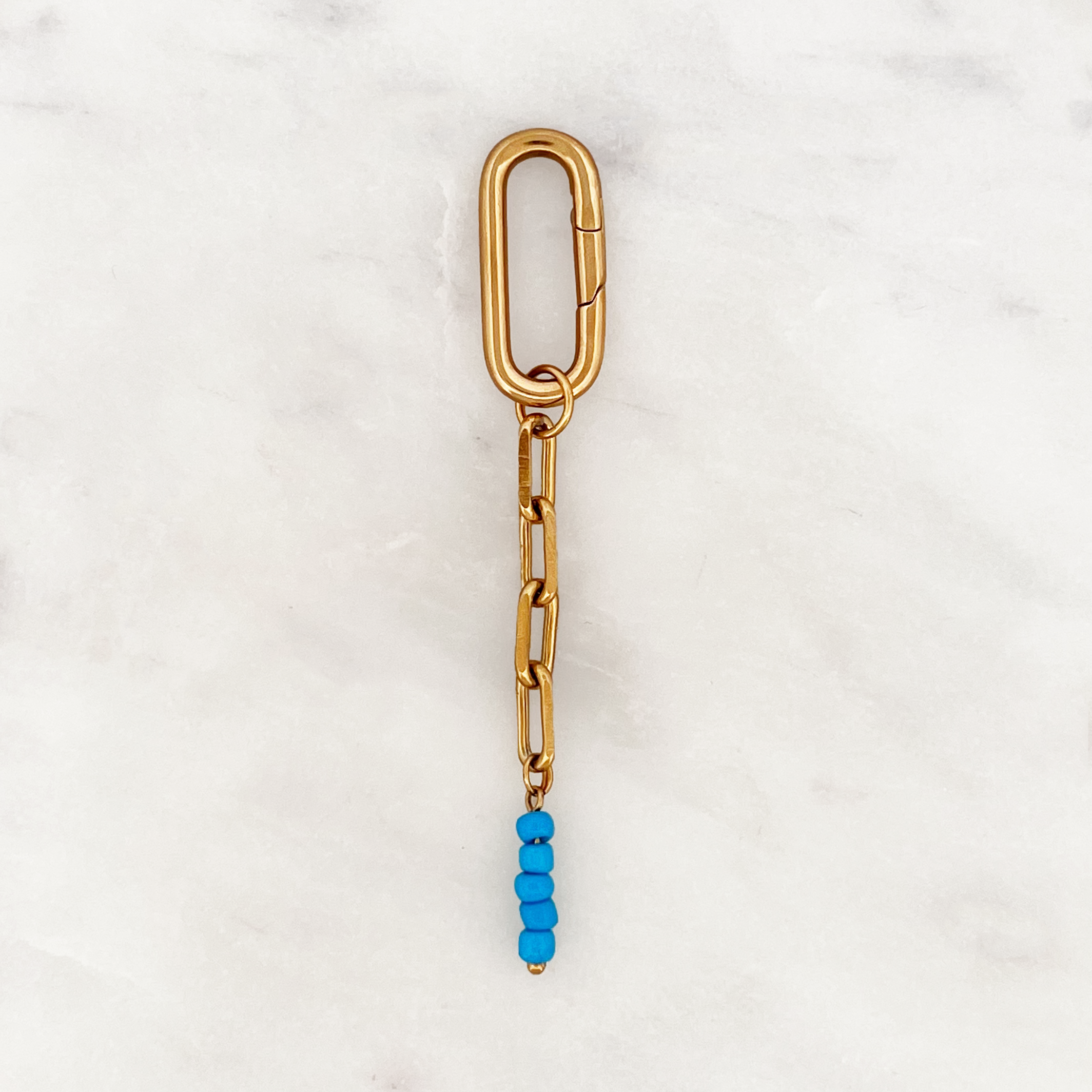 Bikini Charm Blue Beads Classic Clasp