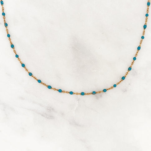 Collier de base bleu ciel