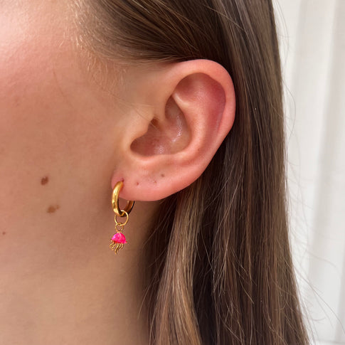 Earring Pink Jellyfish