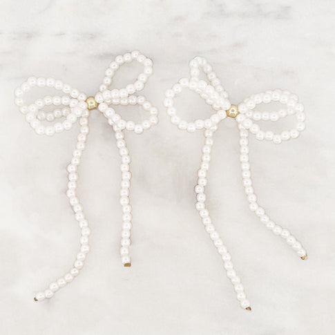 Double Pearl Bow Set