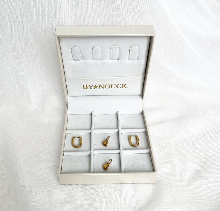 Ensemble de boucles d'oreilles coeur d'amour