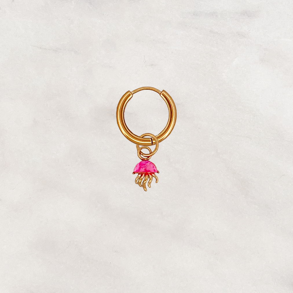 Earring Pink Jellyfish