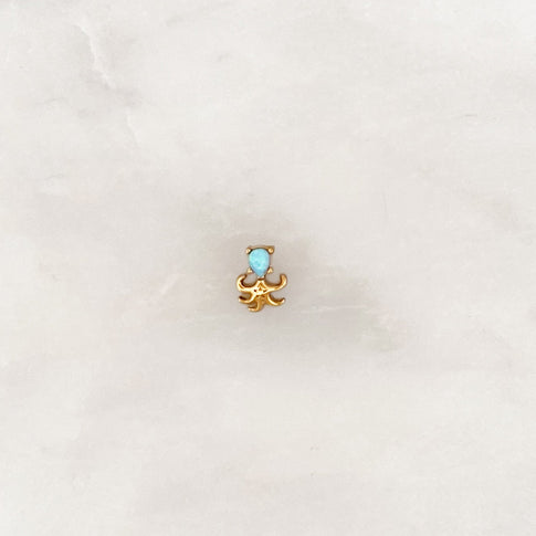 Earstud Blue Octopus