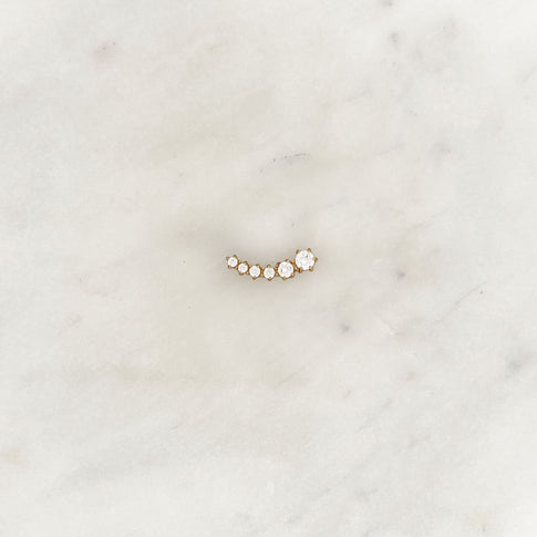 Earstud Strass Stars Left