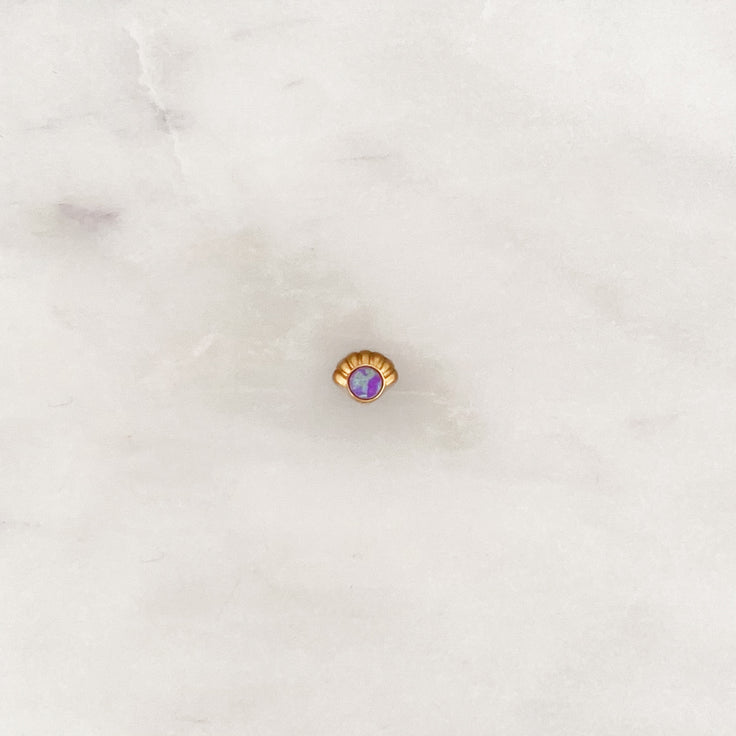 Earstud Violet Shell