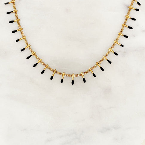 Black Tassels Necklace