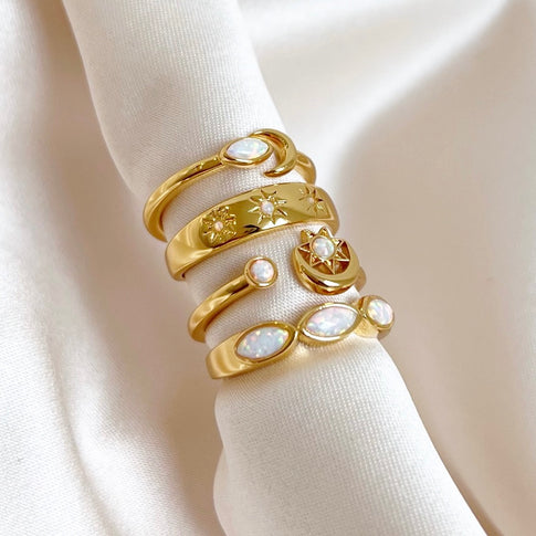Ring Opal Stars