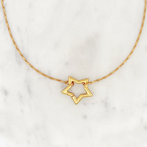 Fine Chain Necklace Bright Star Clasp