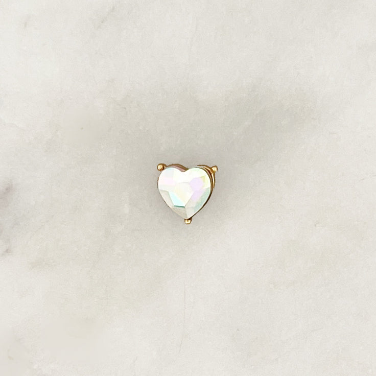 Earstud Holographic Heart