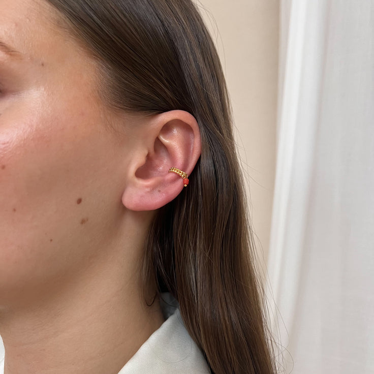 Ear Cuff Red Cube