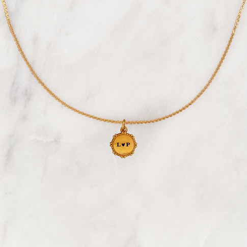Necklace Engrave Boho Coin