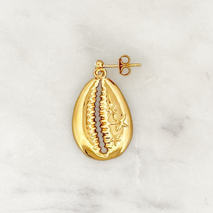 Perle Clou d'oreille Cowrie