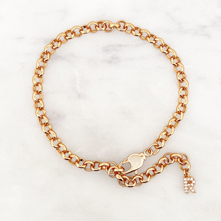 Rolo Bracelet Shiny Initial