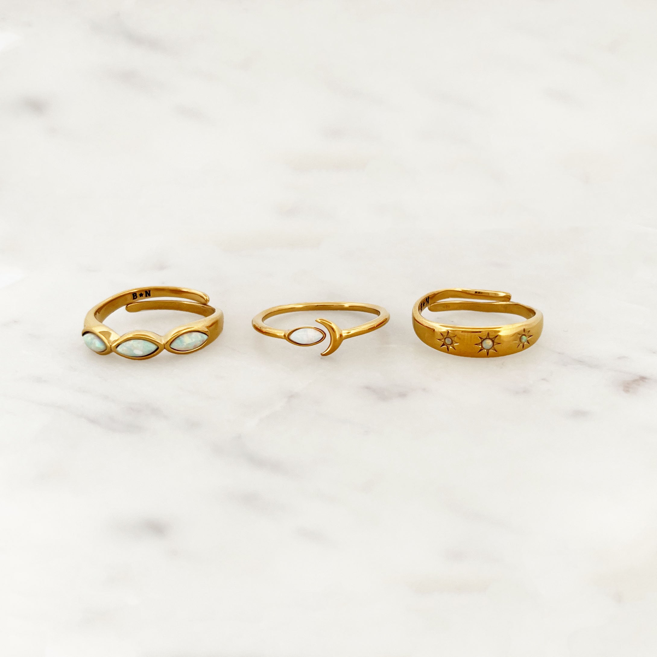 Définir des anneaux d'opale