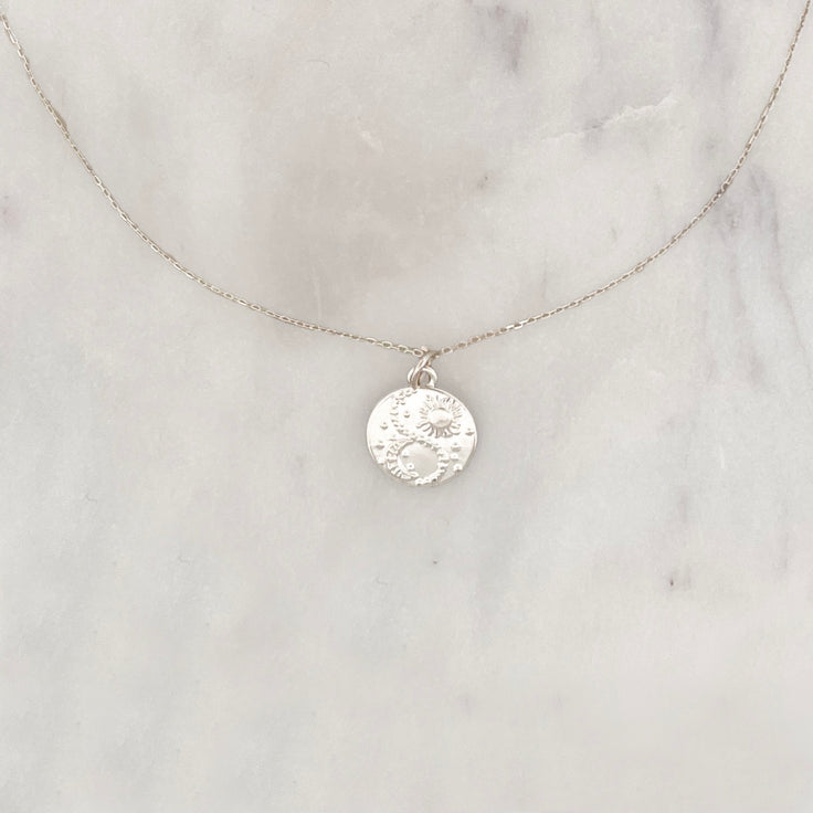 Sample Necklace Mystic Coin Silverplated