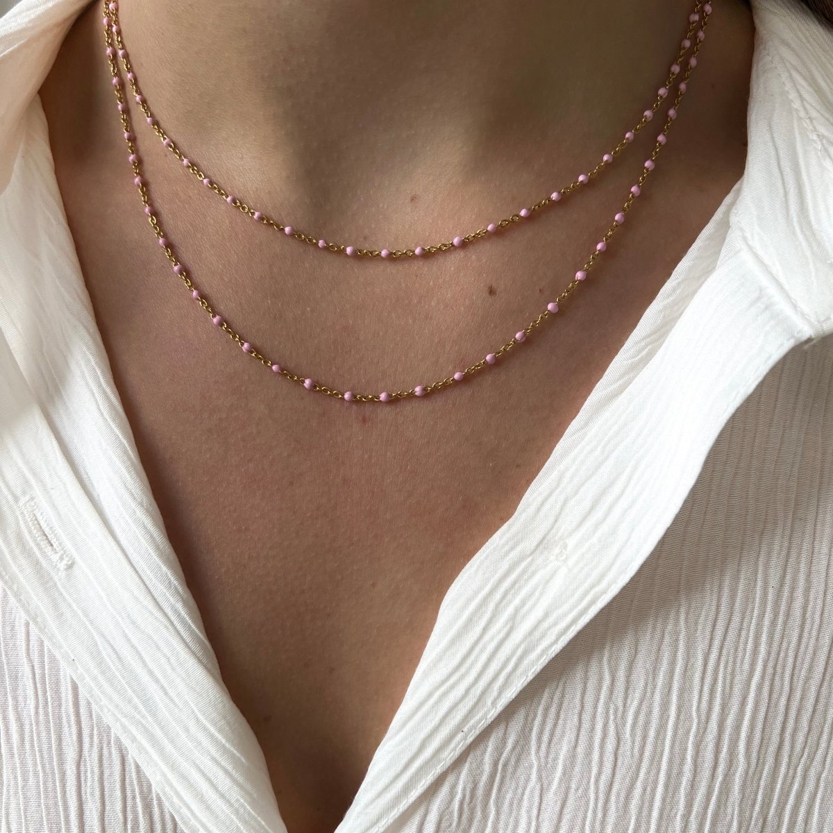 Base Cherry Blossom Dots Necklace - ByNouck Jewelry